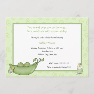 Invitaciones a la ducha para bebés gemelos