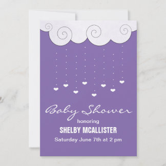 Invitaciones a la ducha para bebés Hearts