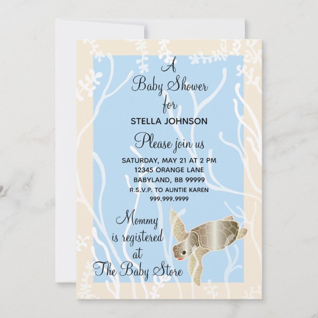 Invitaciones a la ducha para bebés Invitación a la (Anverso)