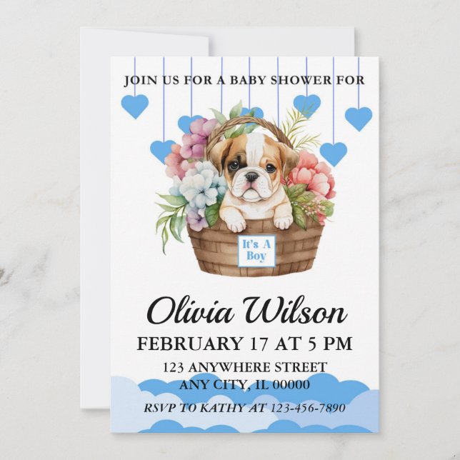 Invitaciones a la ducha para bebés, invitaciones a (Anverso)