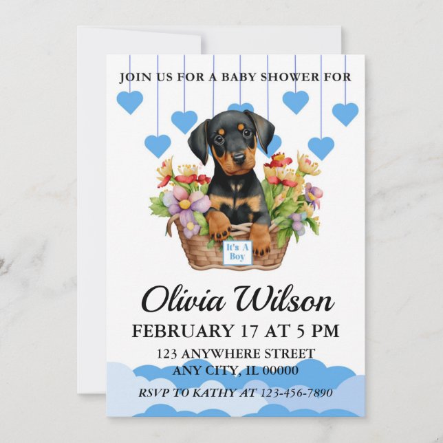 Invitaciones a la ducha para bebés, invitaciones a (Anverso)