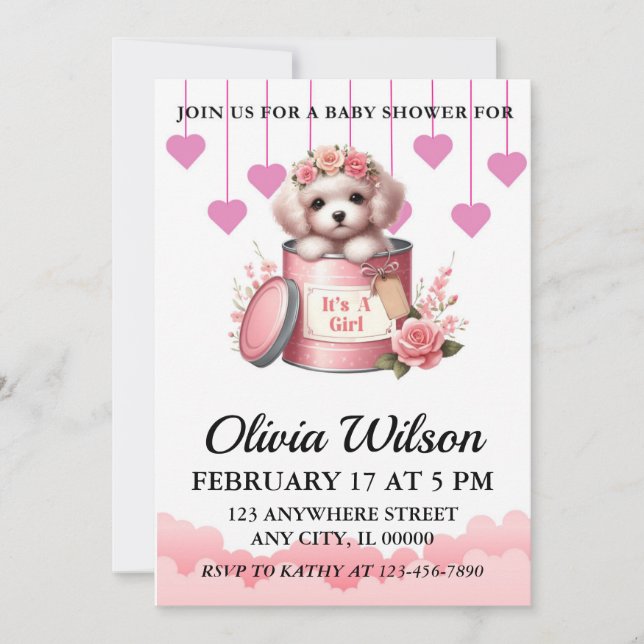 Invitaciones a la ducha para bebés, invitaciones a (Anverso)