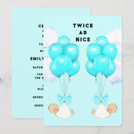 Invitaciones a la ducha para bebés para niños geme