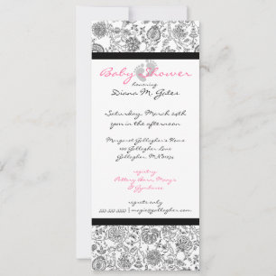 Invitaciones a la ducha para bebés por chica