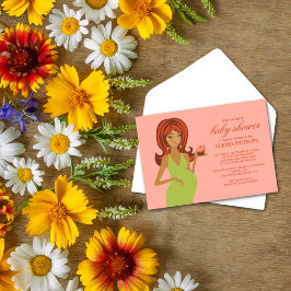 Invitaciones a la ducha para bebés [rosa]