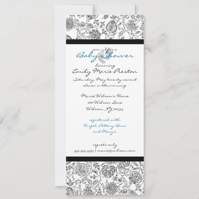 Invitaciones a la ducha para niños (Anverso)