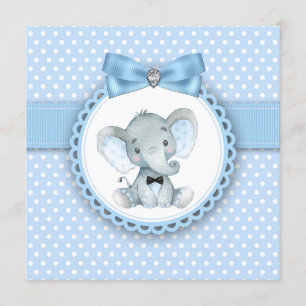 Invitaciones a la ducha para niños con Elefante Az