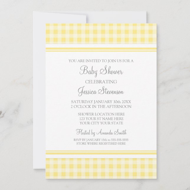 Invitaciones a la ducha para Personalizados de Lem (Reverso)