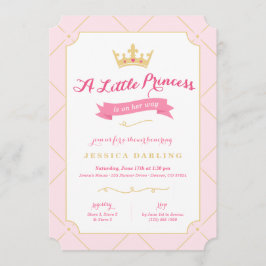 Invitaciones a la ducha Princesa | Chica rosa