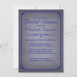 Invitaciones a la ducha Royal Blue Bridal