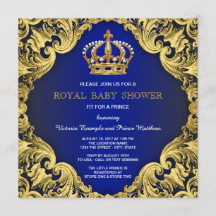 Invitaciones a la ducha Royal Prince Baby