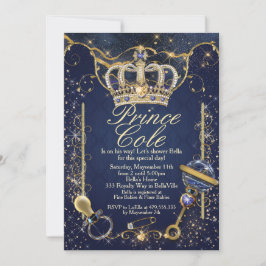 Invitaciones a la ducha Royal Prince Baby Boy