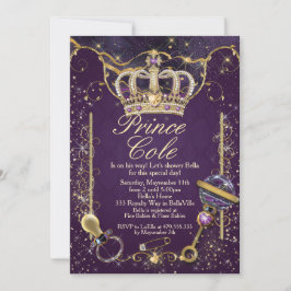 Invitaciones a la ducha Royal Prince Baby Boy