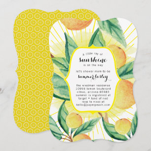 Invitaciones a la ducha Sunshine Summer Baby