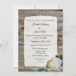 Invitaciones a la elegante boda de la Rosa Blanca 