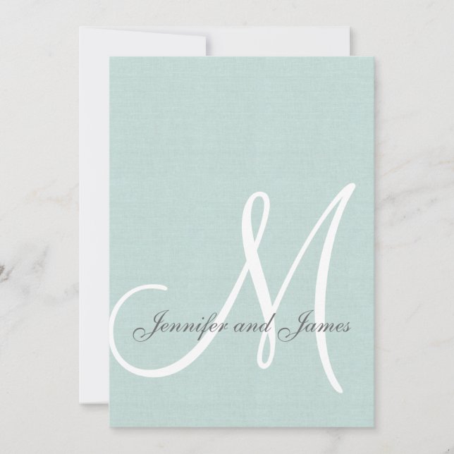 Invitaciones a la elegante boda verde de la Casa d (Anverso)