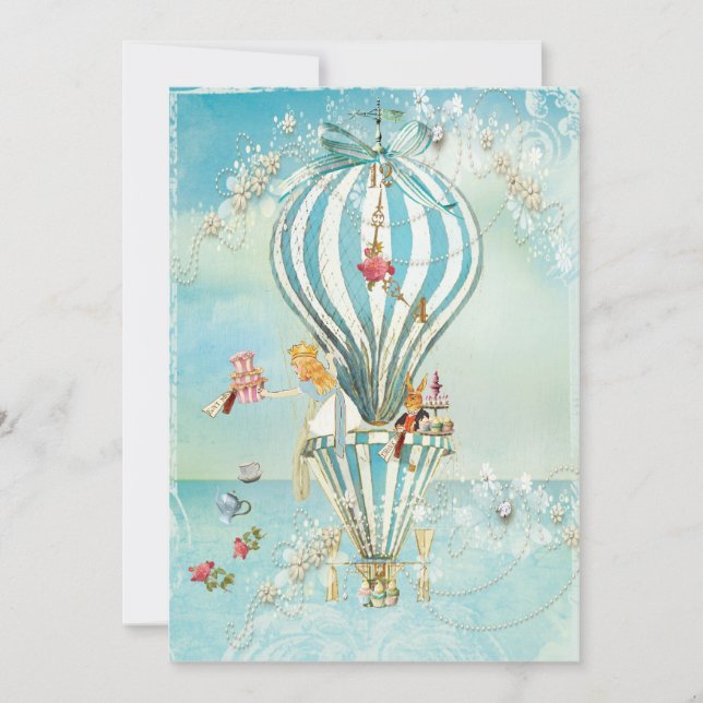 Invitaciones a la fiesta de Alice In Wonderland (Anverso)
