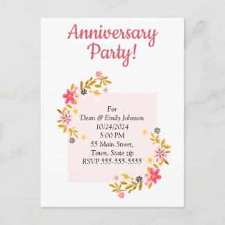 invitaciones a la fiesta de aniversario