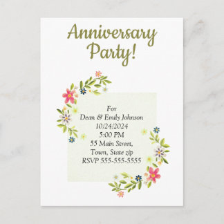 invitaciones a la fiesta de aniversario