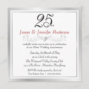 Invitaciones a la fiesta de aniversario de bodas n