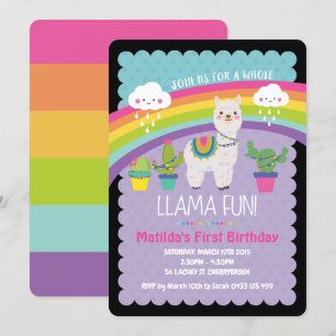Invitaciones a la Fiesta de Aniversario de Llama