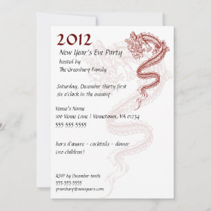 Invitaciones a la fiesta de Año Nuevo 2012