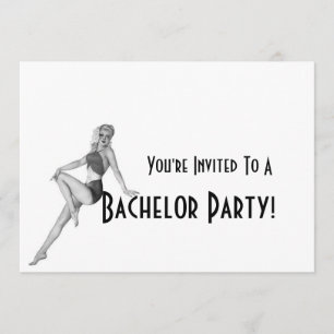 Invitaciones a la fiesta de Bachelor Retro