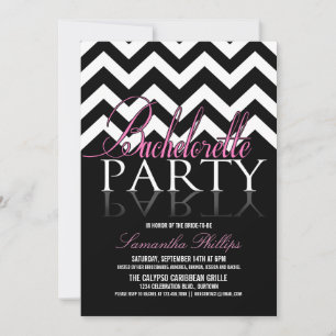 Invitaciones a la fiesta de Bachelorette Chevron