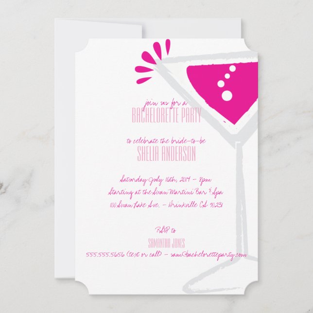 Invitaciones a la fiesta de Bachelorette de Crista (Anverso)