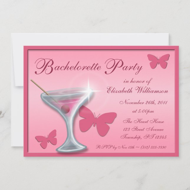 Invitaciones a la fiesta de Bachelorette de Maripo (Anverso)