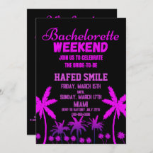 Invitaciones a la fiesta de Bachelorette en Miami