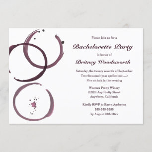 Invitaciones a la Fiesta de Bachelorette Vineyard