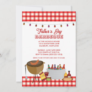 Invitaciones a la fiesta de barbacoa del Día del P