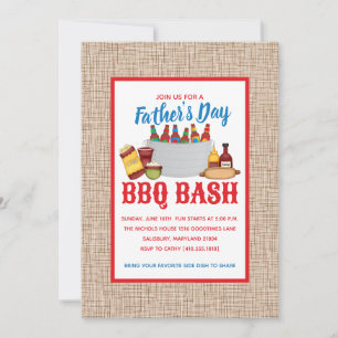 Invitaciones a la fiesta de barbacoa del Día del P