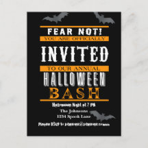 Invitaciones a la fiesta de Bash de Halloween