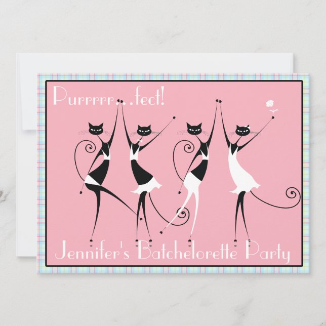 invitaciones a la fiesta de batchelorette con temá (Anverso)