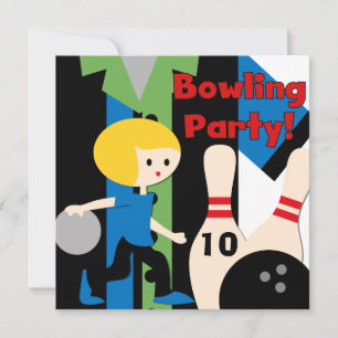 Invitaciones a la fiesta de bolos de Blond Boy