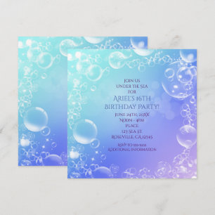 Invitaciones a la fiesta de burbujas encantadas ba