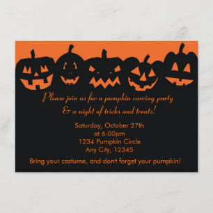Invitaciones a la Fiesta de Calabazas de Halloween