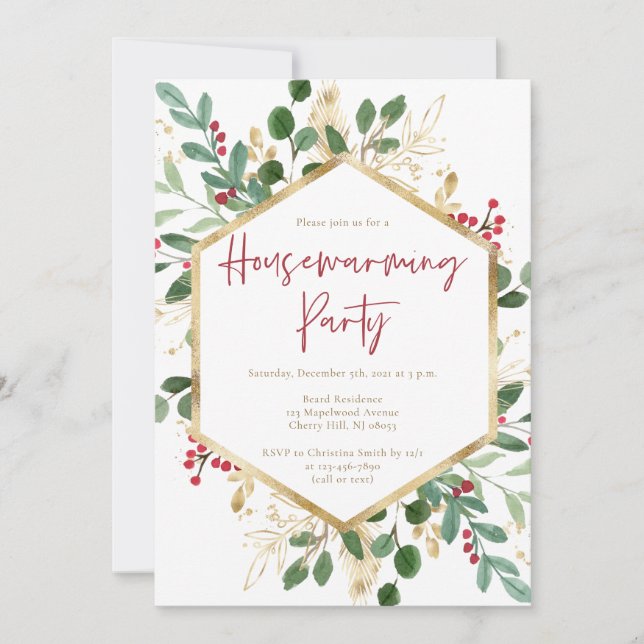 Invitaciones a la fiesta de calentamiento de la ca (Anverso)