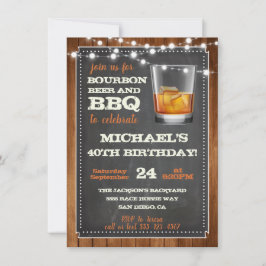 Invitaciones a la fiesta de cerveza y bourbon BBQ