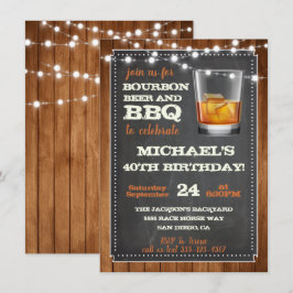 Invitaciones a la fiesta de cerveza y bourbon BBQ