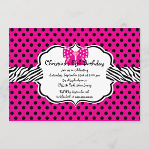 Invitaciones a la fiesta de Chica de cumpleaños de