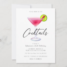 Invitaciones a la fiesta de cóctel Cosmo