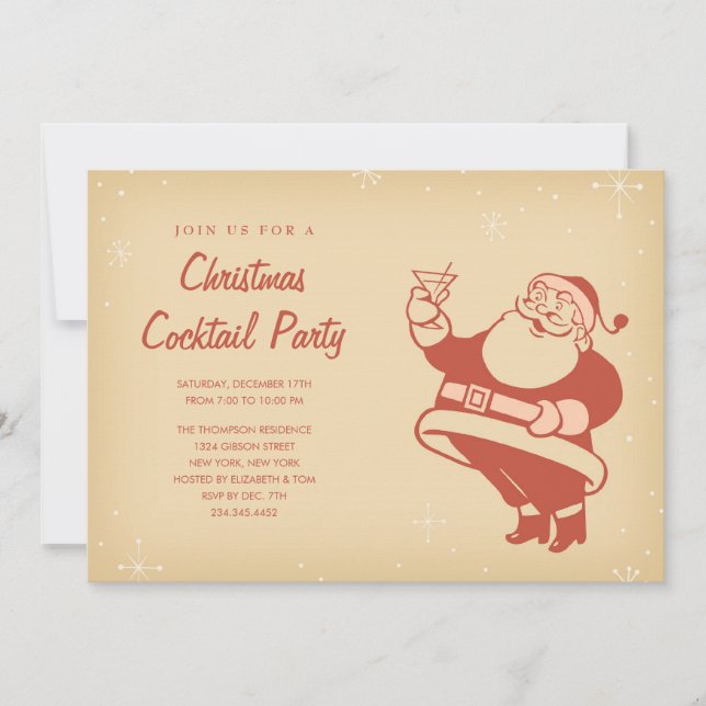 Invitaciones a la fiesta de cócteles de los Navida (Anverso)