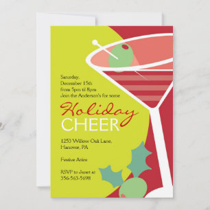 Invitaciones a la fiesta de cócteles de Navidades
