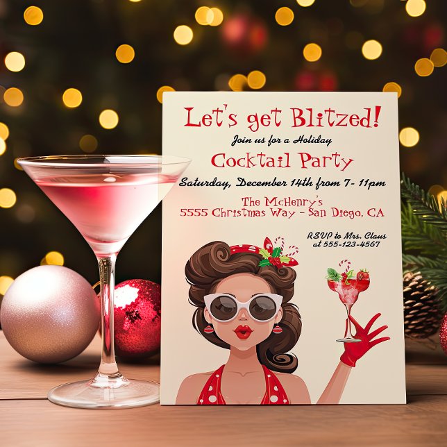 Invitaciones a la fiesta de cócteles de Navidades  (Subido por el creador)