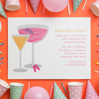 Invitaciones a la fiesta de cócteles de verano