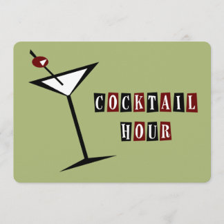 Invitaciones a la fiesta de cócteles Retro Martini