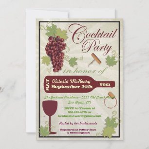 Invitaciones a la fiesta de cócteles Rústicos